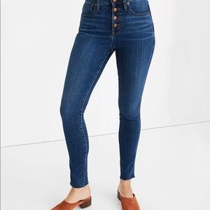 Madewell 10” high rise skinny jeans